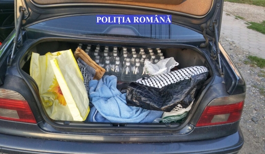Mediesean prins cu sute de litri de alcool fara documente