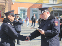 Plutonierul Cosmin Chidu, singurul angajat al ISU avansat înainte de termen, de Ziua Protecţiei Civile