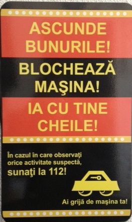 Panouri pentru prevenirea furturilor auto