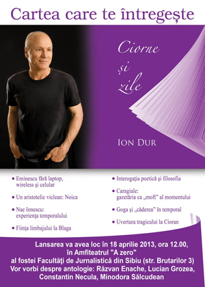 „Ciorne şi zile”, o nouă carte marca Ion Dur