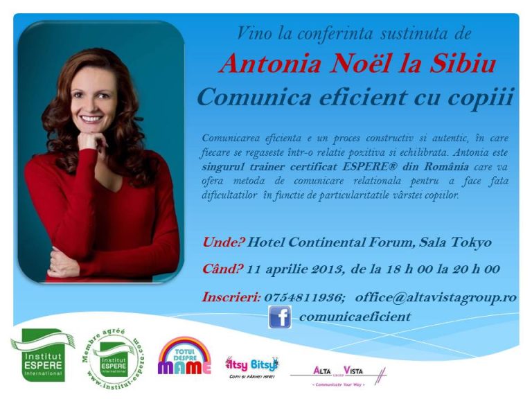 Conferința ‘’Comunică eficient cu copiii la orice vârstă”