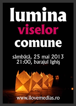 ”Lumina viselor comune” suflet lângă suflet, sâmbătă la Mediaş
