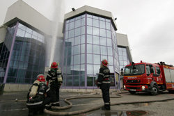 Simulare de incendiu la Sala Transilvania din Sibiu
