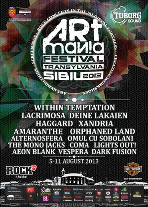 Opt formații autohtone concertează la ARTmania Festival Sibiu 2013
