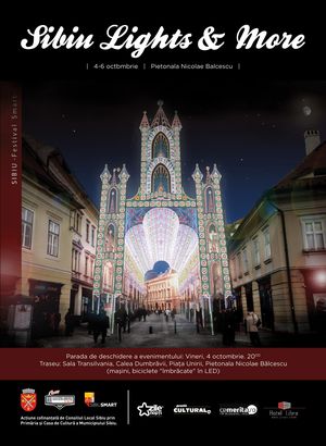 Sibiu Lights and More, o construcţie luminoasă inedită în centrul Sibiului