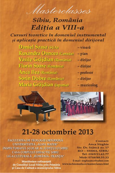 Masterclasses la cea de-a VIII-a ediție