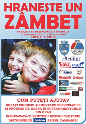 A început campania umanitară „Hrăneşte un zâmbet”, la Mediaş