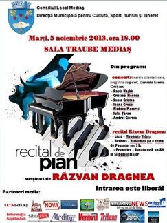 Unul din cei mai buni pianişti ai României vine la Mediaş