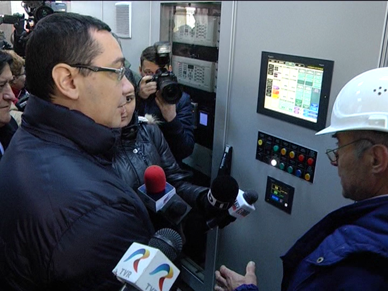 Hidrocentrala de la Racovița a fost inaugurată în prezența lui Victor Ponta