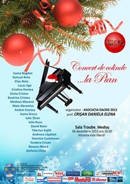 Concert inedit de colinde la…pian, la Mediaş