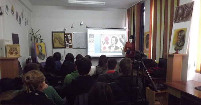 Mihai Eminescu, omagiat la școală, bibliotecă sau muzeu, la Mediaș