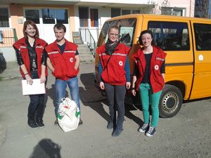 200 de kilograme de alimente au ajuns la familiile nevoiașe din Sibiu prin Crucea Roșie