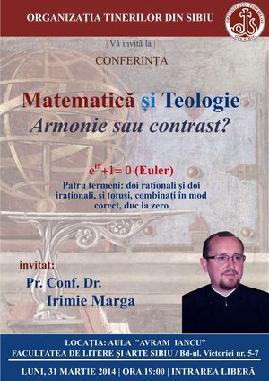 „Matematică și Teologie. Armonie sau contrast?”, conferință organizată de O.T.S.