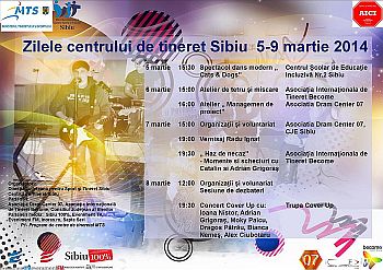 Tinerii sibieni, invitați la Zilele Centrului de Tineret A.I.C.I Sibiu