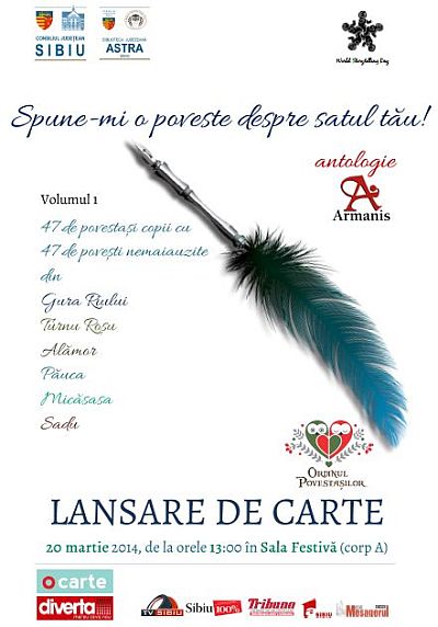 Lansare de carte: „Spune-mi o poveste despre satul tău!”