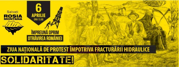 Protest împotriva exploatării gazelor de șist, duminică, în Piața Mare