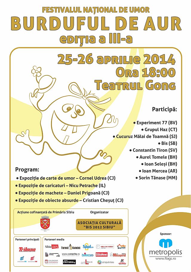 Festivalul de Umor „Burduful de Aur” revine la Sibiu după 21 de ani