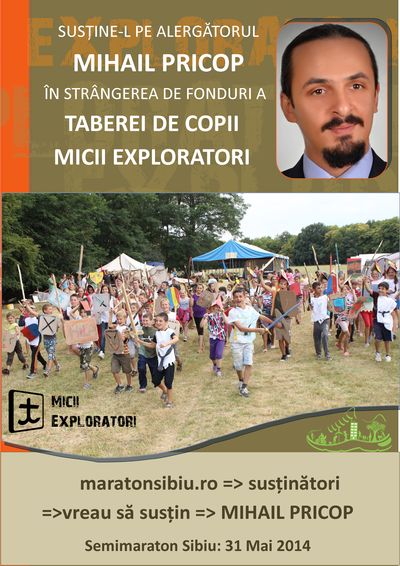 Mihail Pricop aleargă la semimaraton pentru cauza taberei de vară