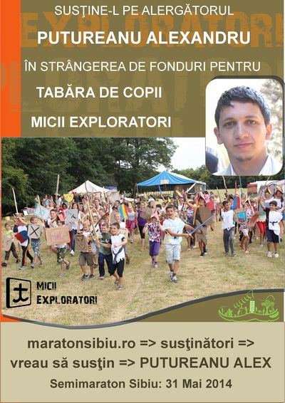 Alex Bian alături de Micii Exploratori, la semimaraton
