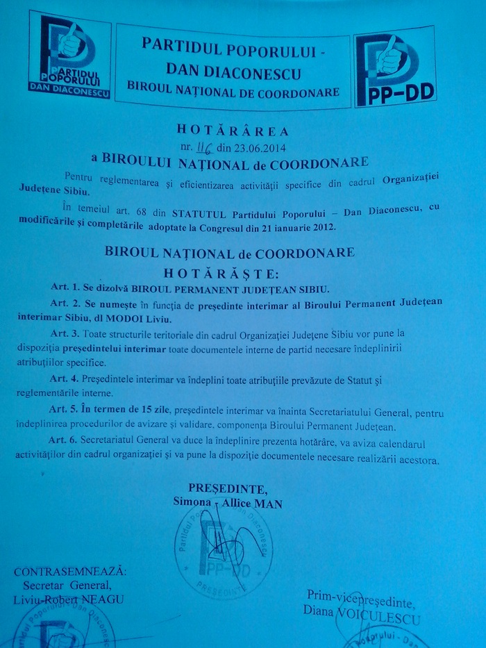 Liviu Modoi, primarul din Brădeni, numit preşedinte interimar al PPDD Sibiu