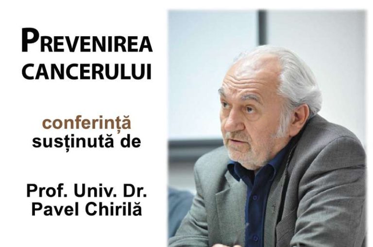 „Prevenirea Cancerului”, o conferință susținută azi de Dr. Pavel Chirilă, la Biblioteca Astra