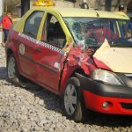 Taxi lovit de tren la Copsa Mica