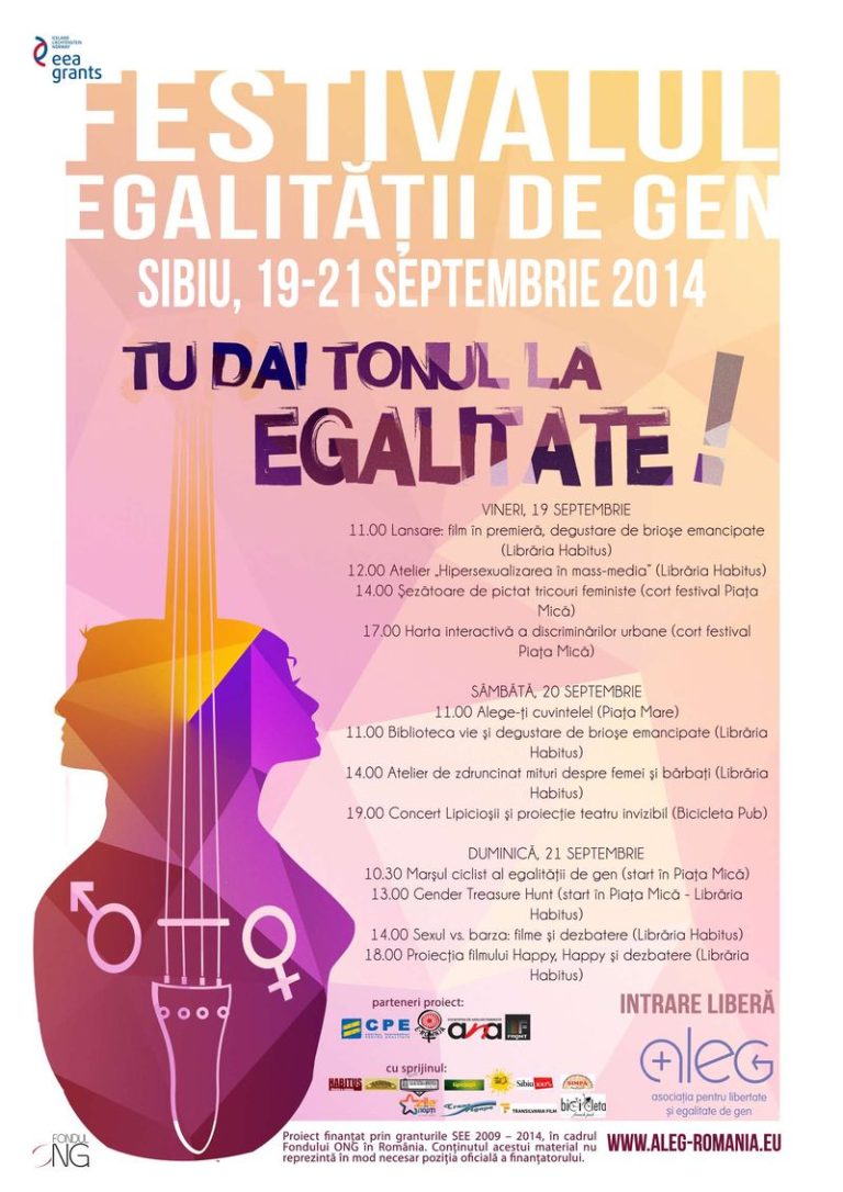 Premiere în acest an la cea e-a IX-a ediție a Festivalului Egalităţii de Gen