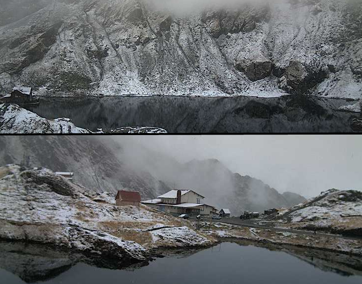 Zăpadă la Bâlea Lac