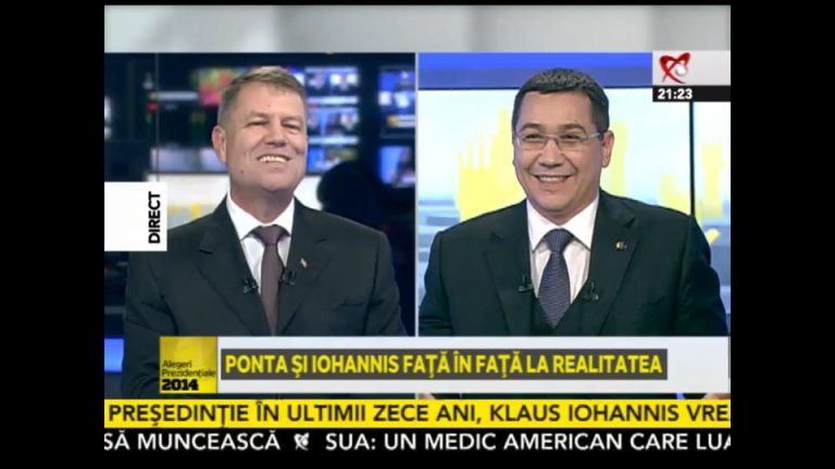 Prima dezbatere electorală televizată între Iohannis – Ponta. Vezi replicile celor 2 candidați la președinție