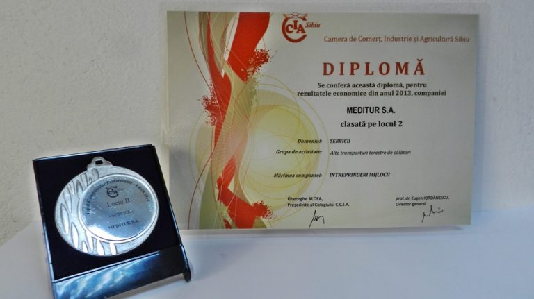 Operatorul medieșean de transport în comun, premiat de Camera de Comerț