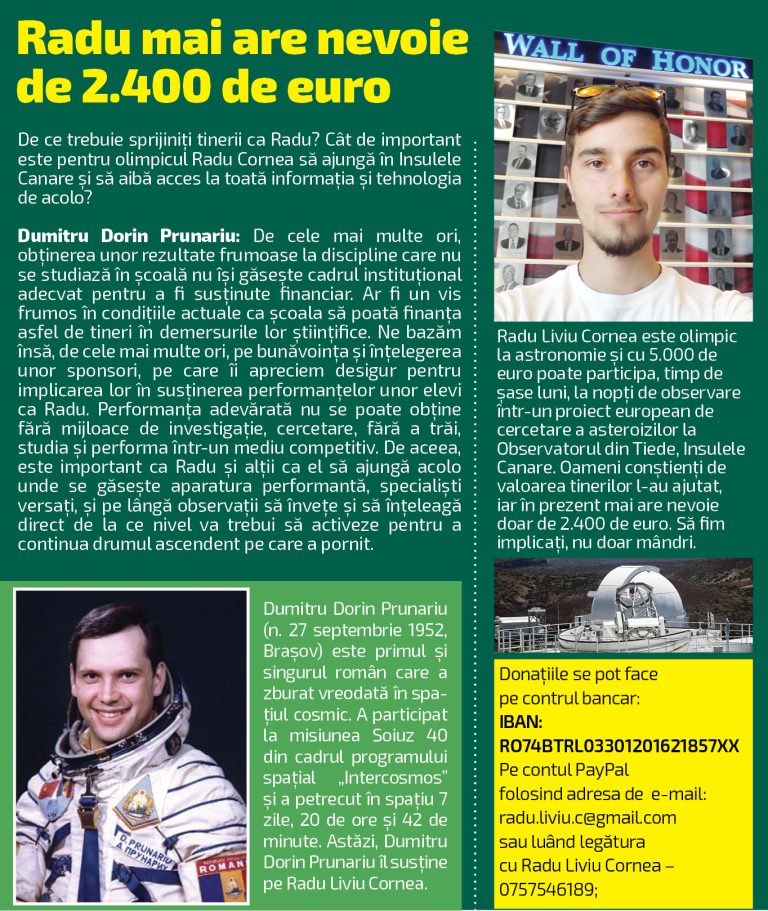 Radu mai are nevoie de 2.400 de euro
