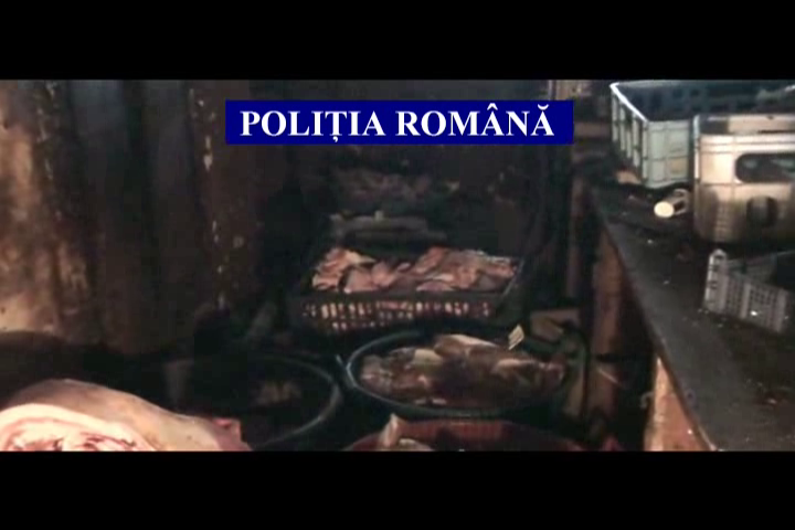 Abator improvizat într-o casă din Sibiu, carnea era ținută în condiții jalnice