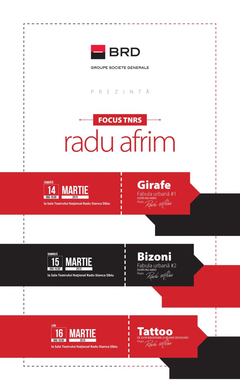 FOCUS TNRS – RADU AFRIM : trei piese de neratat în trei zile consecutive