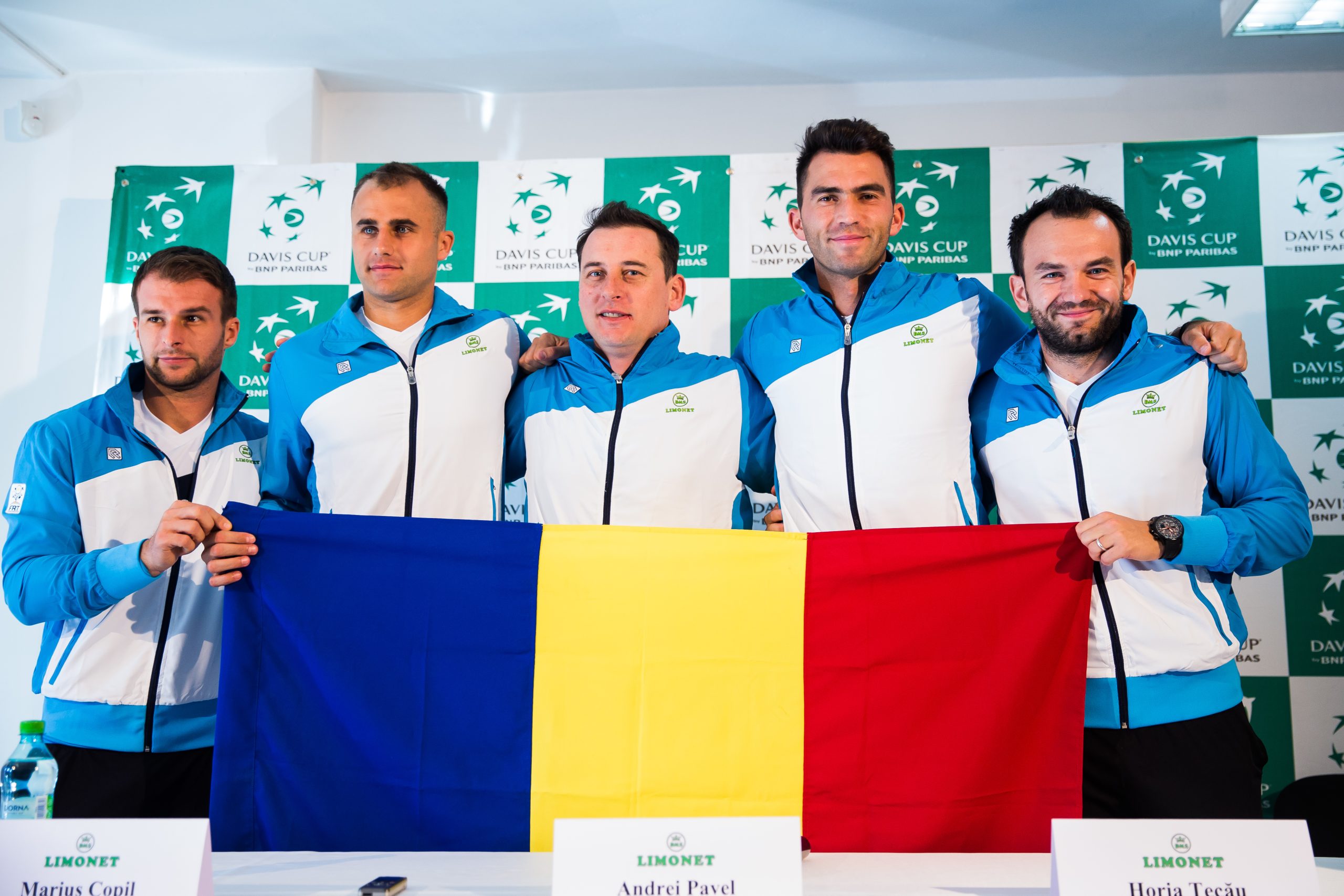 Motivaţi şi încrezători. Aşa au părut jucătorii tricolori înainte de jocul din Cupa Davis de mâine