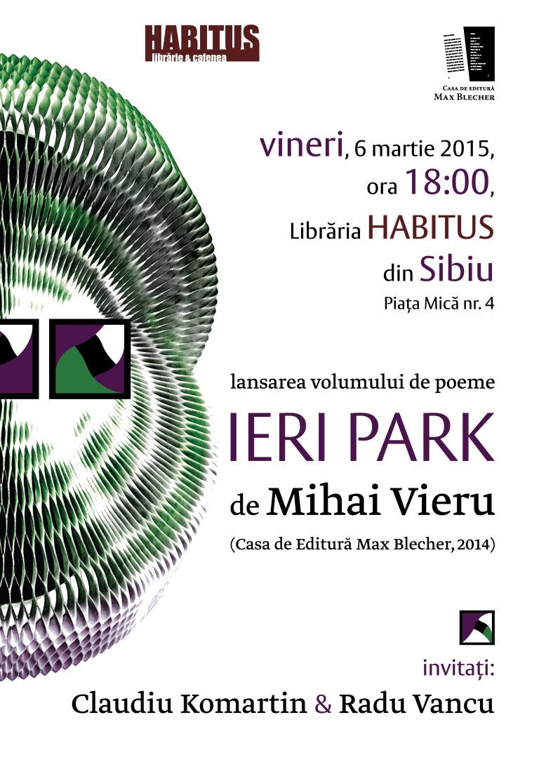 LANSARE DE CARTE : “IERI PARK” DE MIHAI VIERU