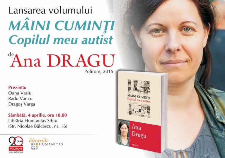 Lansare de carte, ”Mâini cuminți. Copilul meu autist”