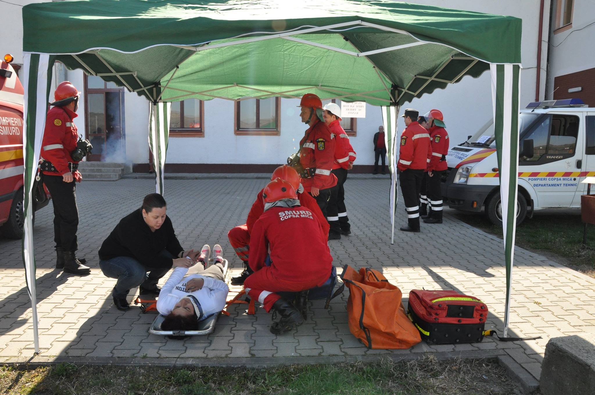 FOTO: Exercițiu de alarmare-evacuare cu tematica cutremur, la Copșa Mică