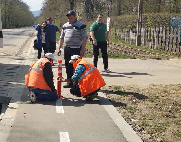 Pista de biciclete, semifuncțională după sezonul rece