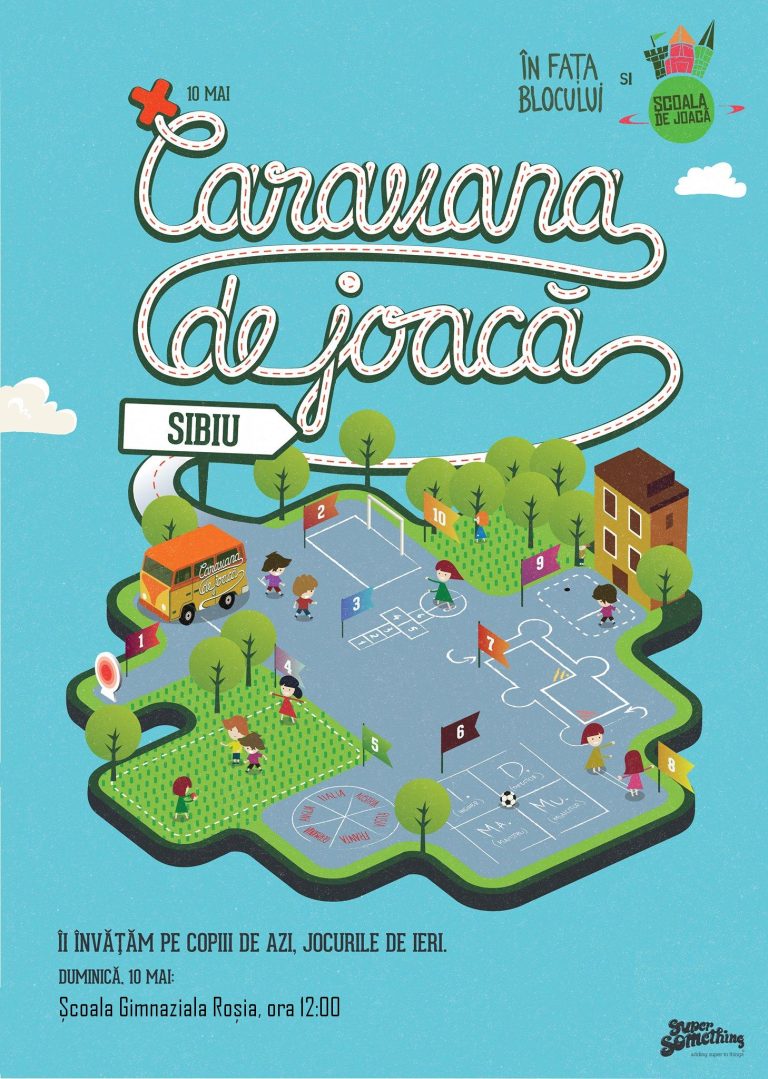 Copiii de azi învață jocurile de ieri la Caravana de joacă
