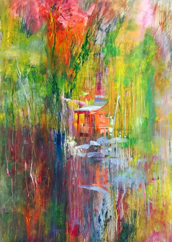 Building bridges Claudia Kusznirczuk oil on canvas