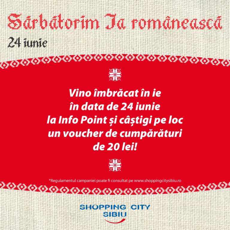 Sărbătorim IA românească. Îmbracă-te în IE și câștigă un voucher de cumpărături