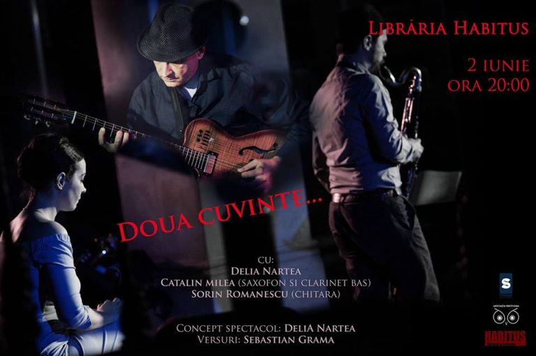 „Două cuvinte”: spectacol de jazz și poezie la librăria Habitus