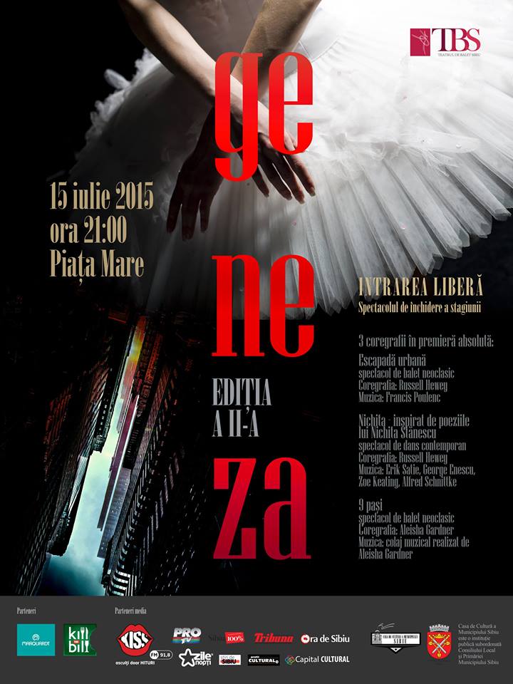 Stagiunea Teatrului de Balet din Sibiu se încheie în Piața Mare cu premiere absolute!