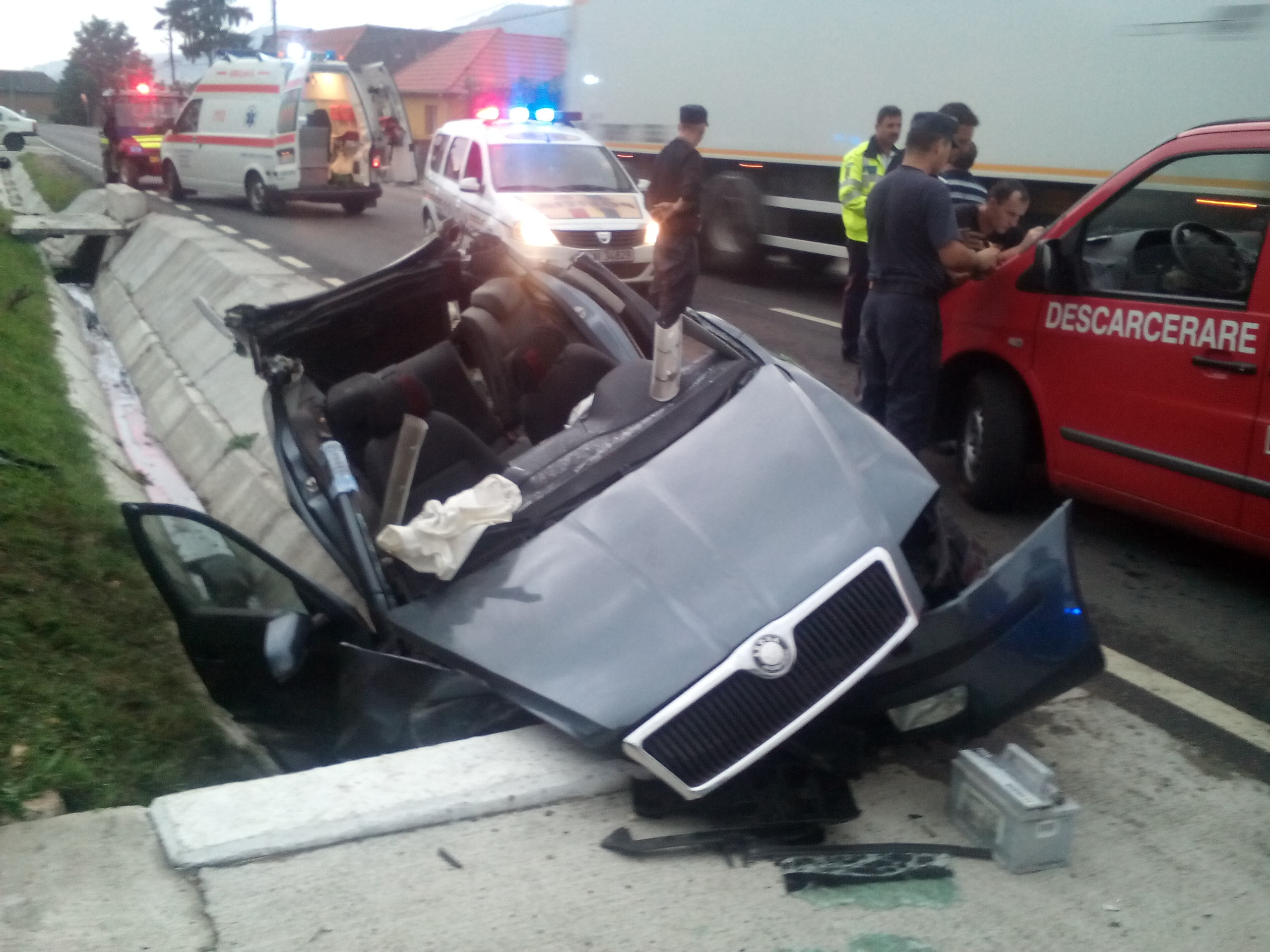FOTO: Accident mortal la Axente Sever (DN14)