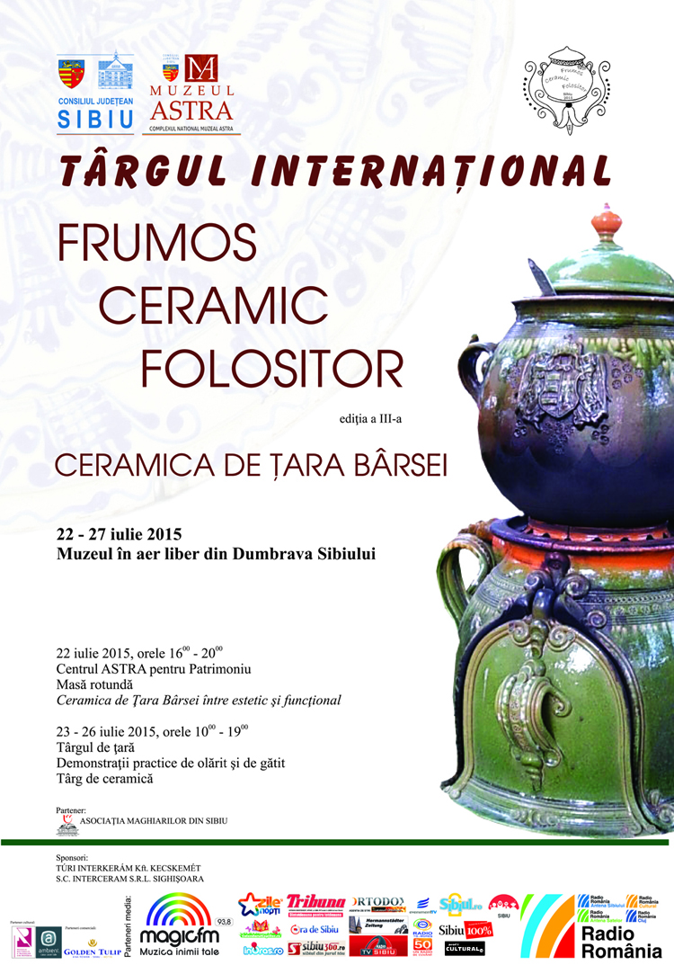 Ceramica de Țara Bârsei ajunge la târgul olarilor din Muzeul în aer liber din Dumbrava Sibiului