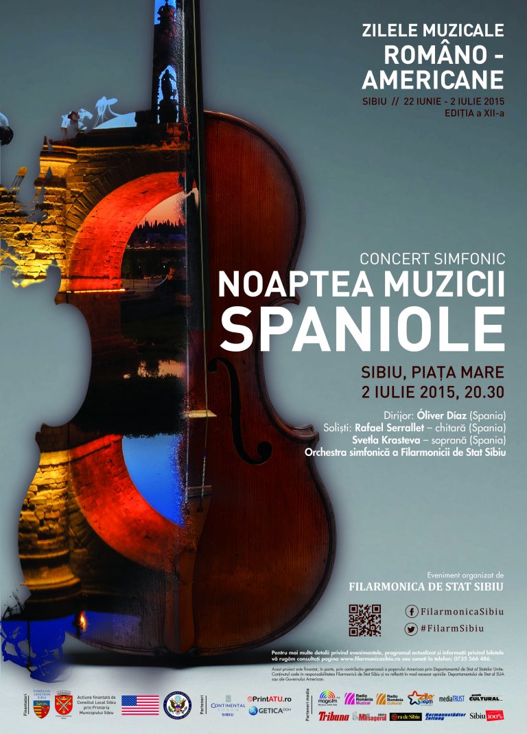 „Noaptea Muzicii Spaniole” – concert simfonic în Piaţa Mare
