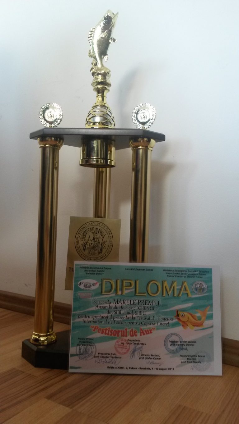Ansamblul de copii „Cibinul”, premiat la „Peștișorul de aur”