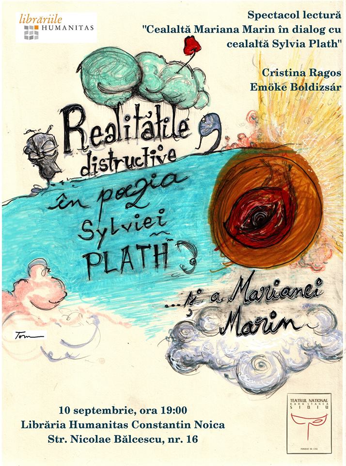 Spectacol lectură – „Cealaltă Mariana Marin în dialog cu cealaltă Sylvia Plath”