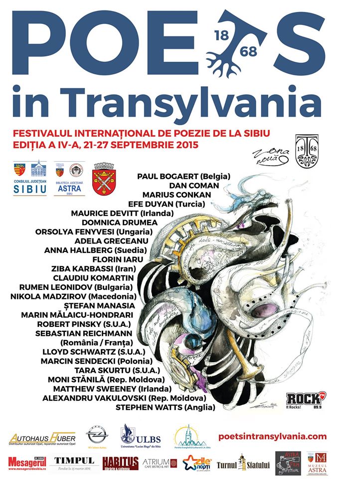 Festivalul internațional „Poets in Transylvania” de la Sibiu (21-27 septembrie)