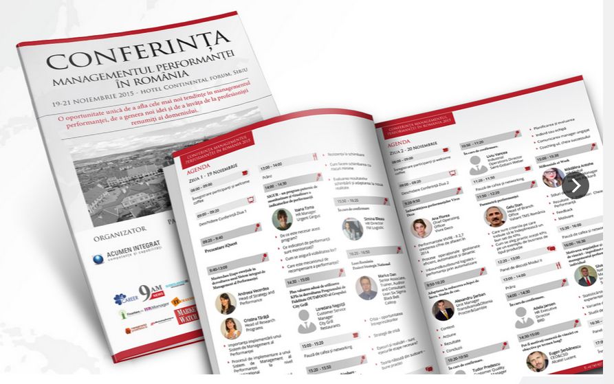 A V-a ediție a Conferinței Managementul Performanței în România. Noi perspective, noi conexiuni, nenumărate oportunități. Advertorial